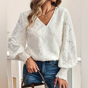Elegant White Lace Sweater